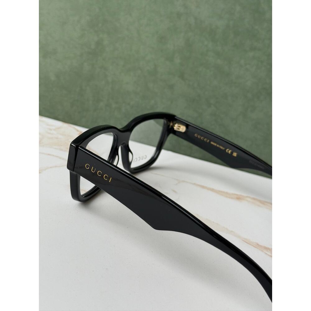 NEW Gucci GG1428O Black Unisex Square Eyeglasses Frames - Picture 6 of 10